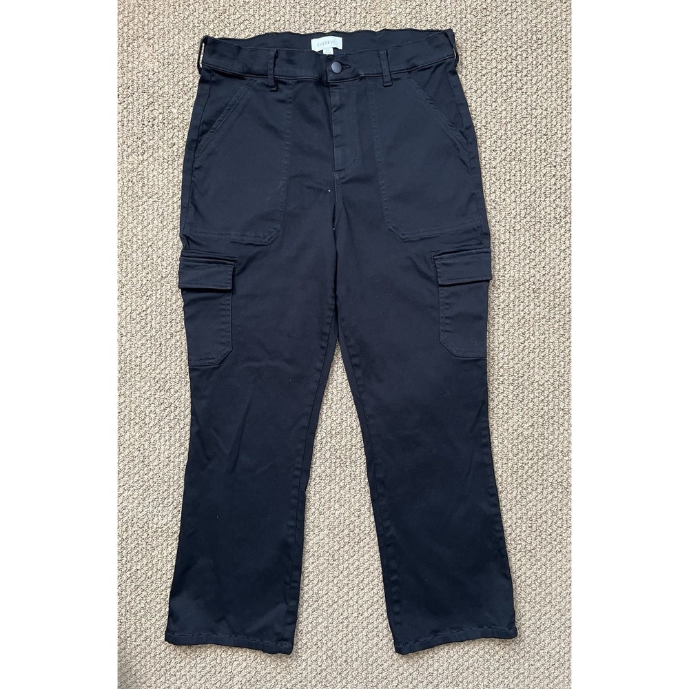 Evereve Straight Leg Cargo Pants Women's Size 30 Black